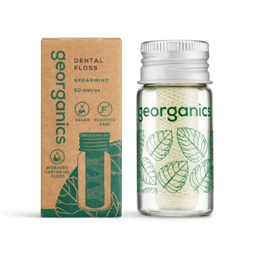 Georganics Natural Dental Floss Spearmint, 50 m