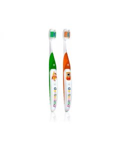 Dentissimo Junior 6+ Toothbrush Green Orange Caries Colourful Plaque