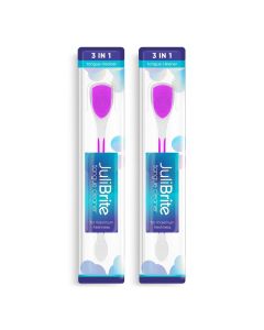 JuliBrite Tongue Cleaner 2-Pack (Pink)