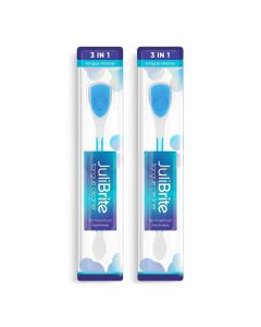 JuliBrite Tongue Cleaner 2-Pack (Blue)